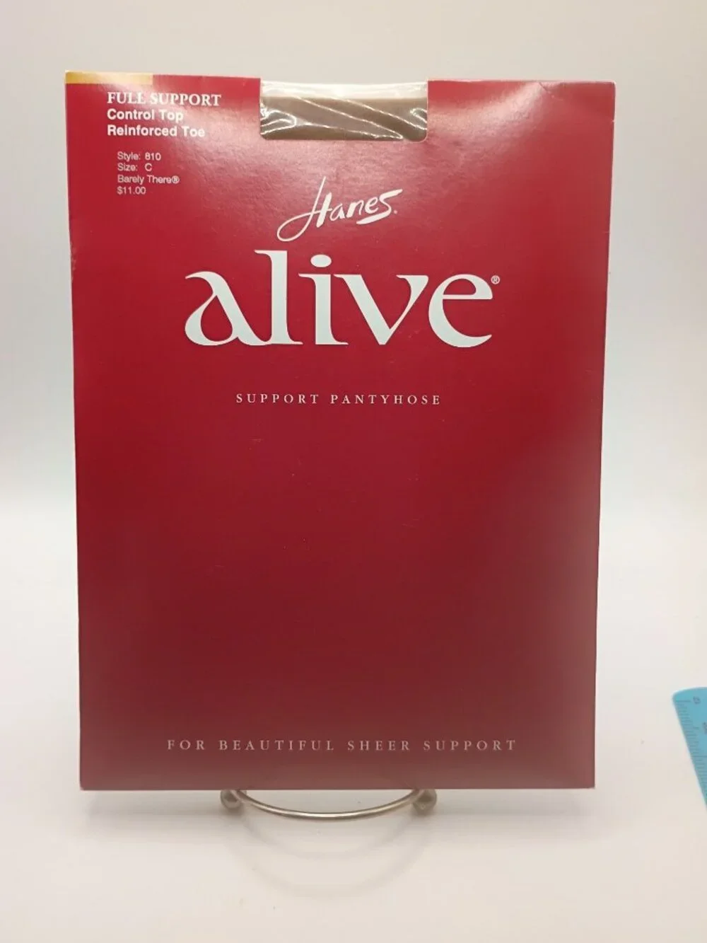 Hanes Alive Full Support Control Top Pantyhose Size C Barely There